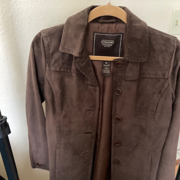 Coach women’s brown suede  jacket - Picture 2 of 2